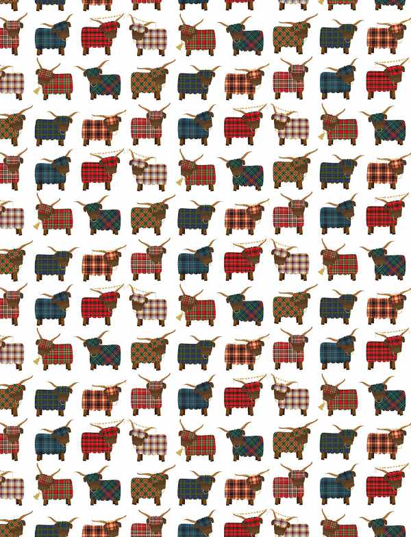 Fold of Tartan Coos Gift Wrap