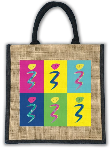 Multi Thistle Colourful Jute Bag