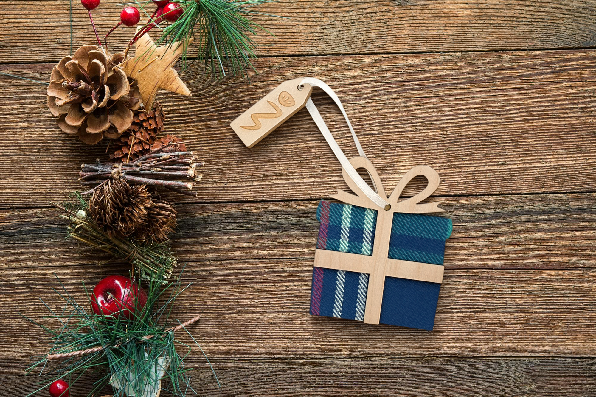 Christmas Present Decoration Tartan