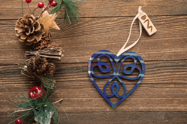 Celtic Heart Decoration Tartan