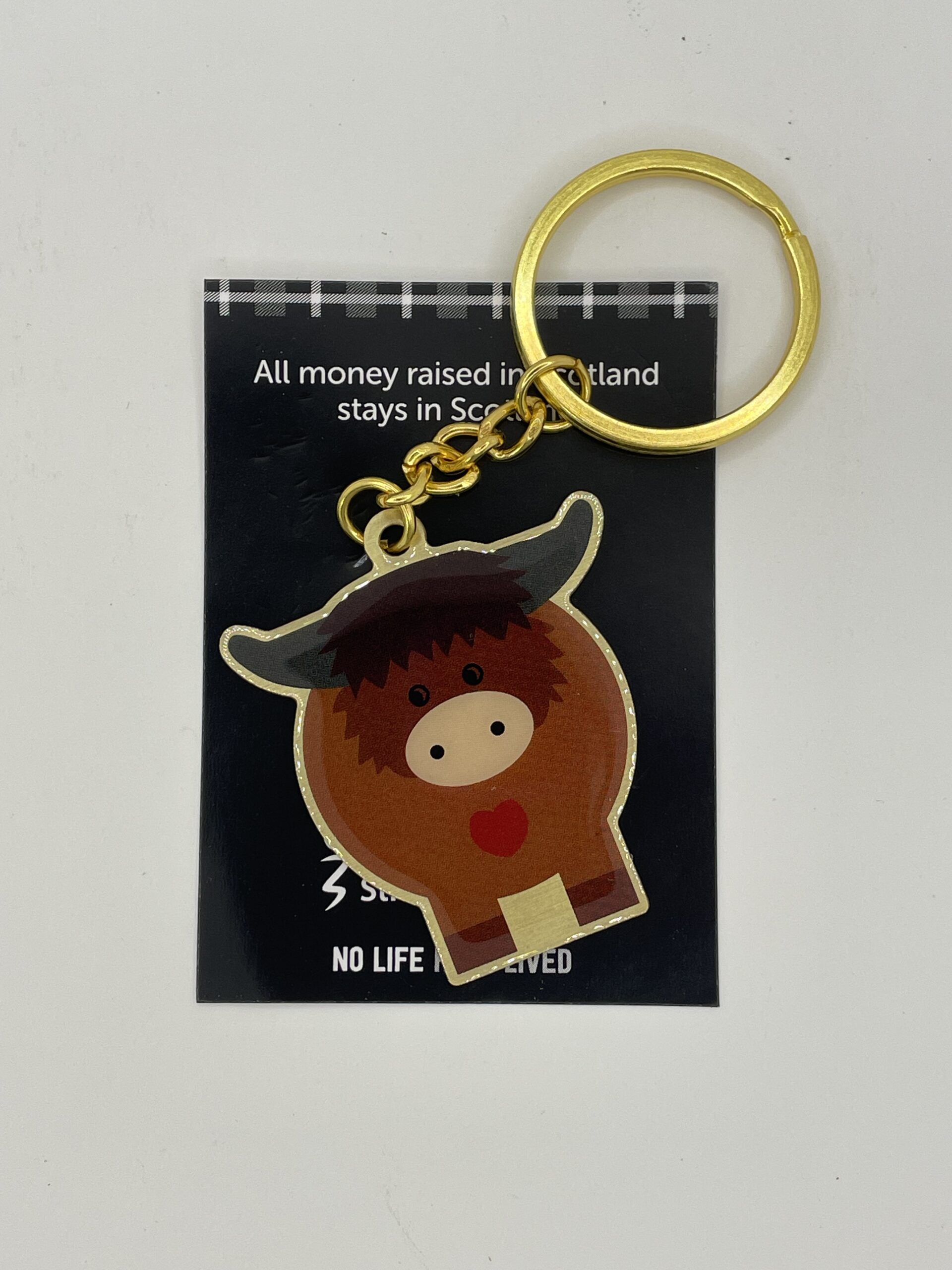 Highland Cow Key Ring