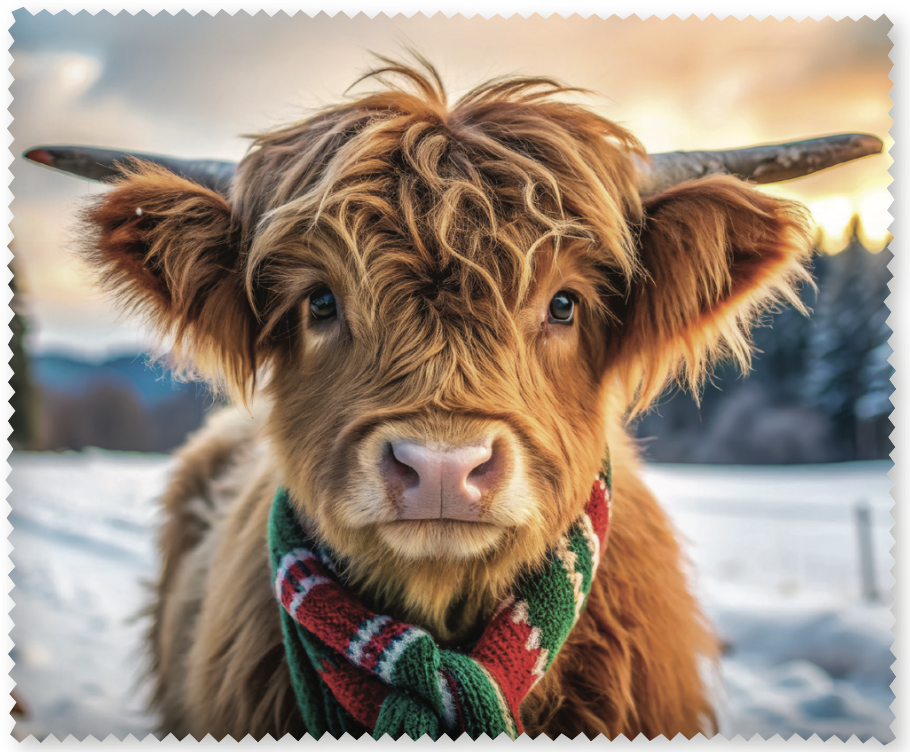 The Highland Winter Coo Screen/Lens Cloth