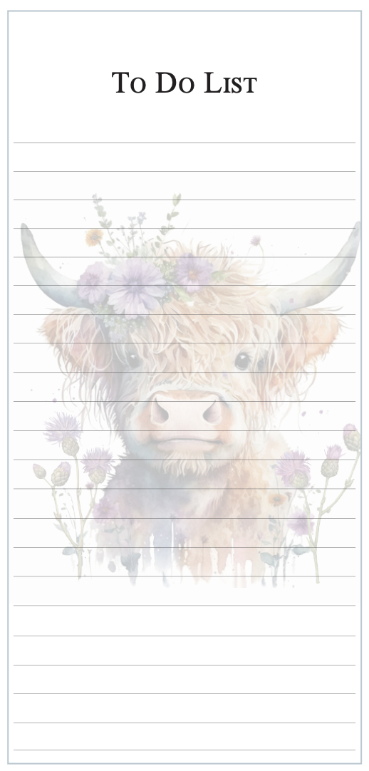 Coo With Thistles To Do List