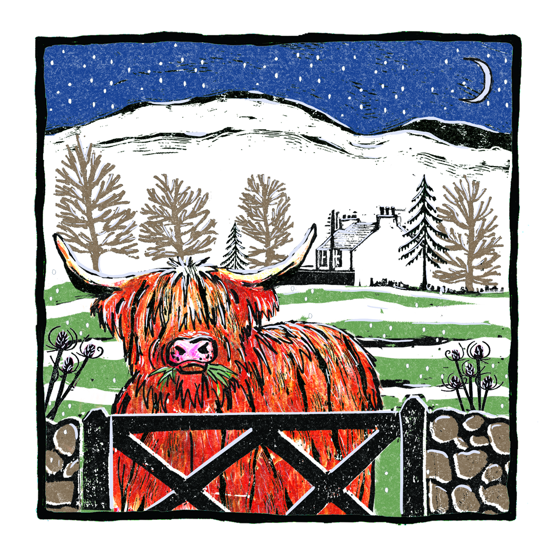 Coo's on a Moonlicht Nicht by Kirsty R.Walker