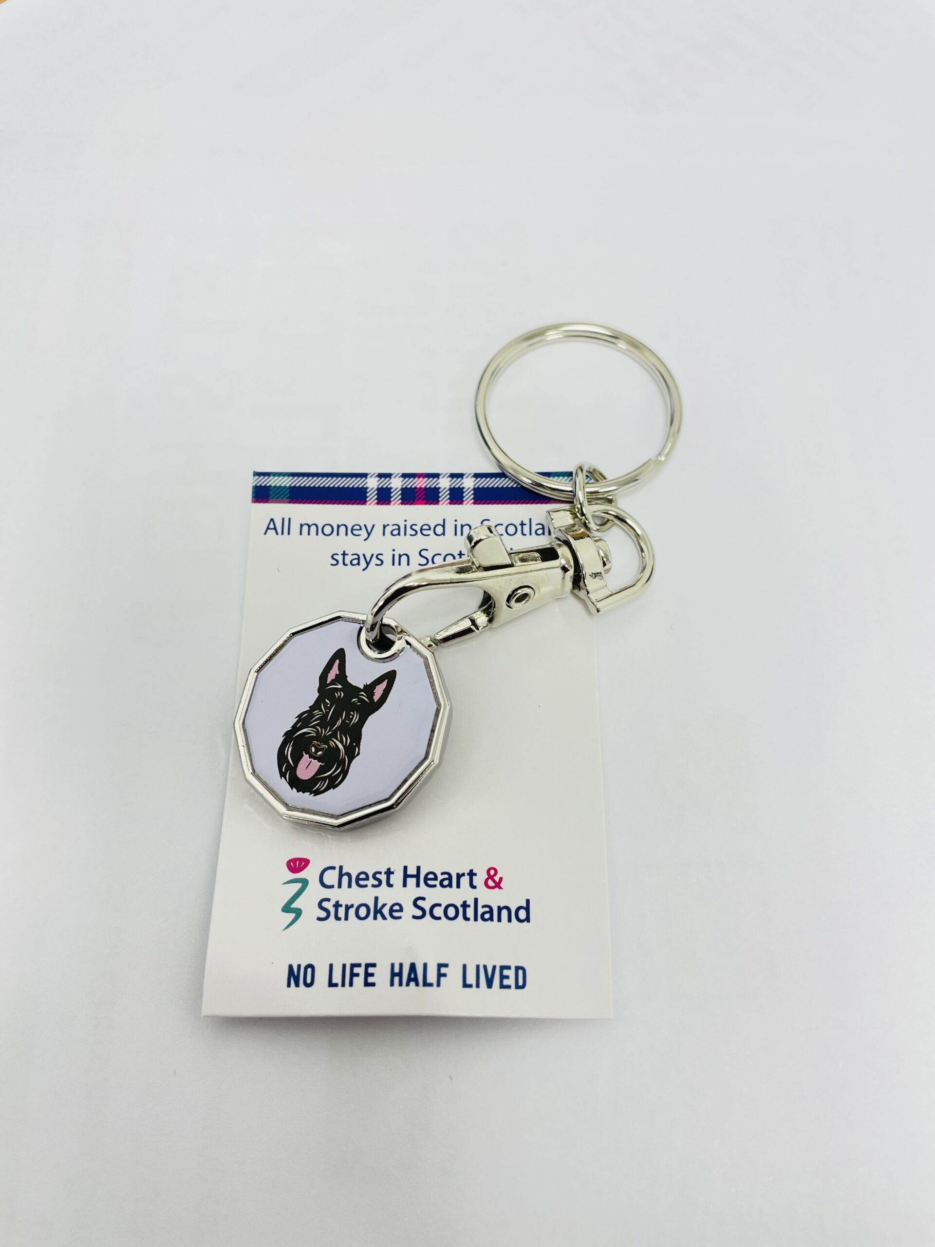 Scottie Dog Trolley Coin Keyring