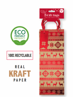 Bottle Gift Bags Pack of 3