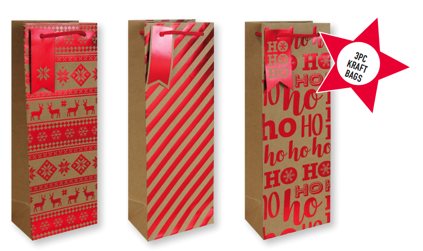 Bottle Gift Bags Pack of 3 - Image 2