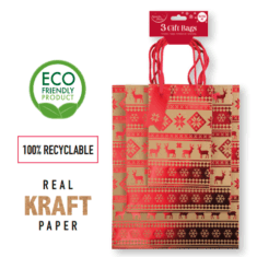 Deer Gift Bags pack of 3