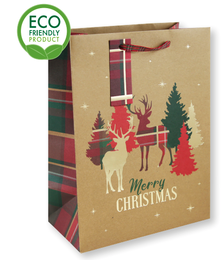 Tartan Deer Medium Gift bag