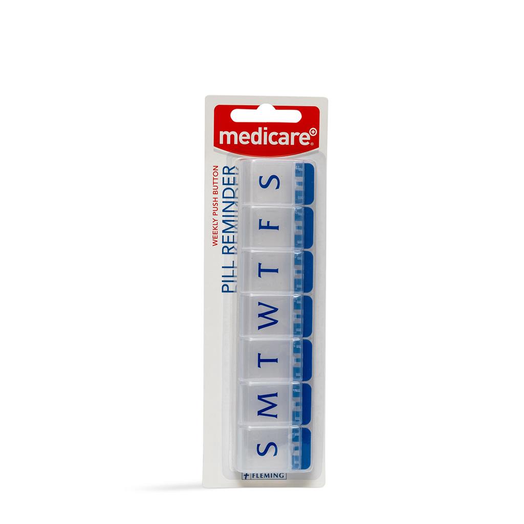 Medicare PILL BOX weekly push button Pill Reminder